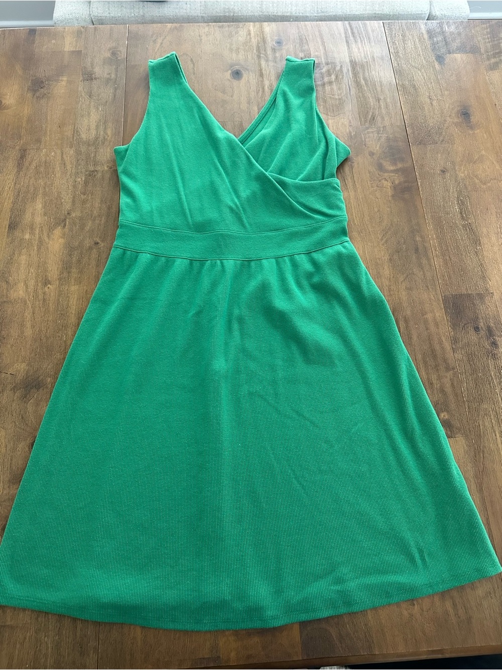 MAURICES Green Sleeveless V-Neck Wrap Dress